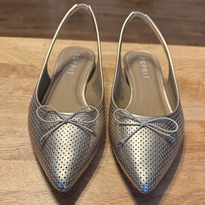 Esprit Metallic Gold Slingback Flats